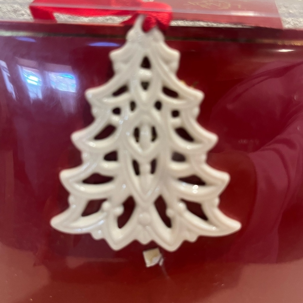 Lenox White Porcelain Christmas Tree Ornament